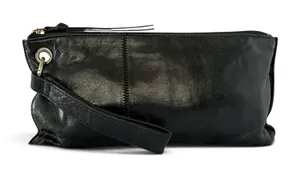 HOBO Vida Black Leather Wristlet Bag - FLAW thumbnail 1
