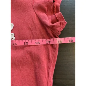 Vtg Y2K Aeropostale NYC T Shirt Womens Size‎ XL Retro Red Distressed Cap Sleeve thumbnail 8