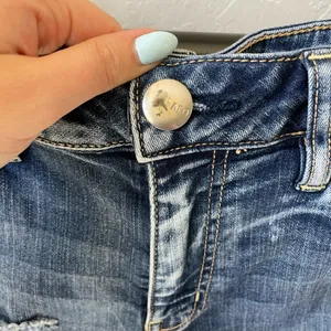 American Eagle Outfitters Distressed Medium Blue Jegging Crop Skinny Jeans thumbnail 3