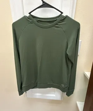 Cozy Earth Women's Olive Green Bamboo Pullover Crew Neck Sweatshirt Size XS thumbnail 1