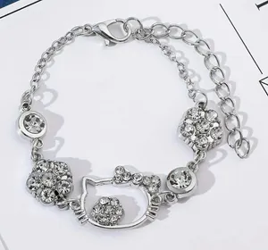 Hello Kitty Gorgeous Stainless Steel Silver Rhinestone Bracelet thumbnail 2