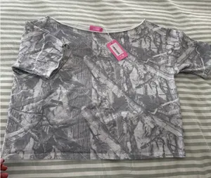 Edikted Off-The-Shoulder Camo Tee thumbnail 1