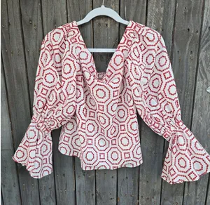 Alexis printed off the shoulder blouse size S thumbnail 1