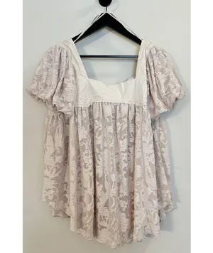 FREE PEOPLE Sunrise To Sunset Top in Champagne Dream Size Medium thumbnail 2