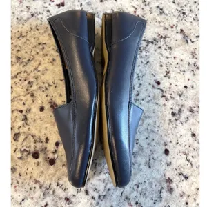 Appleseed's Loafers Women 9.5N Navy Blue Classic Preppy Leather Square Toe Flats thumbnail 3