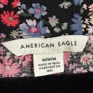 American Eagle M Floral Wrap Crop Top Patchwork Print Balloon Sleeve Cottagecore thumbnail 9