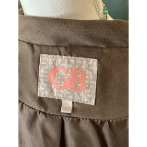 GB Studded Faux Suede Moto Jacket Women‎ M Brown NWT Cropped Biker thumbnail 6