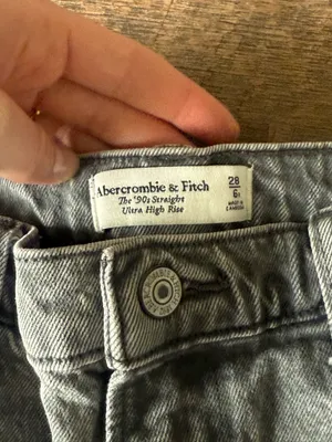 Abercrombie and Fitch Gray Washed High Waisted Jeans thumbnail 3