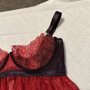 Seven Til Midnight Plus Red & Purple Lingerie Babydoll Cami Top Sz 1X/2X NWOT thumbnail 8