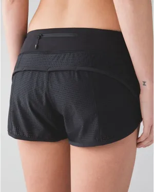 Lululemon Black Mesh Speed Short thumbnail 1