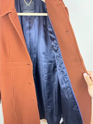 J.Crew Classic Lady Day Coat Dark Amber Italian Wool Thinsulate Size 14 thumbnail 6