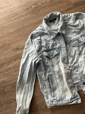 Lulus Denim Jacket Womens Medium Light Wash Oversized Trucker Jean Jacket thumbnail 8