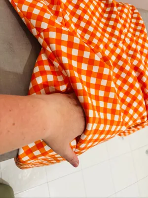 Kate Spade Orange White Plaid Tallulah Gingham Silk Blend Sleeveless Dress Sz 6 thumbnail 9