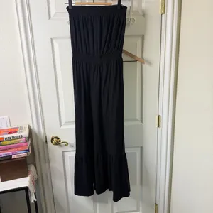 Daily Practice by Anthropologie Flounced Maxi Dress in Black Womens Size M thumbnail 5