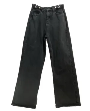 DAZY Black Washed Denim High Waist Wide Leg Baggy Jeans Size XL thumbnail 1