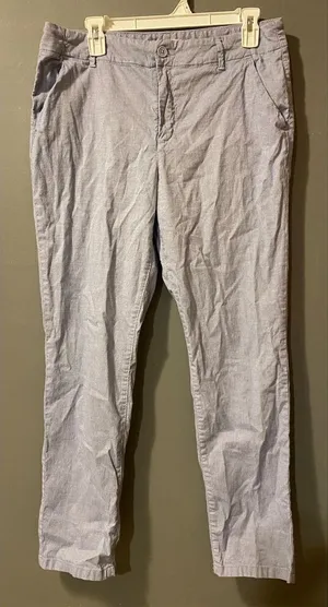 H&M Label Of Graded Goods Light Blue Straight Leg Casual/Dress Pants 10 thumbnail 1