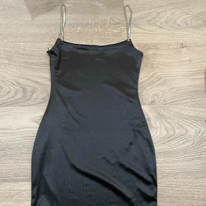 Black Rhinestone strap mini dress thumbnail 2