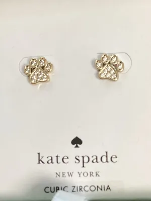 Kate Spade New York Pavé Paw stud earrings thumbnail 2