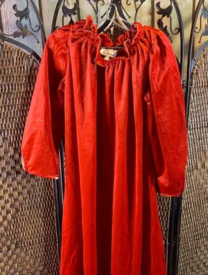 Vintage Velvet Ren-Faire Dress with Gold Trim Size L thumbnail 1