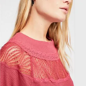 Free People Spring Valley lace trim top size‎ small thumbnail 2