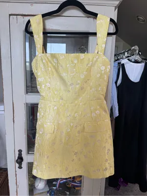 Amanda Uprichard Bethany Romper in Yellow thumbnail 5