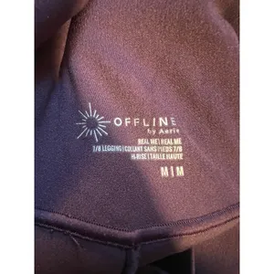 OFFLINE By Aerie Womens Size Medium Real Me High Waisted Crossover Legging Berry thumbnail 10