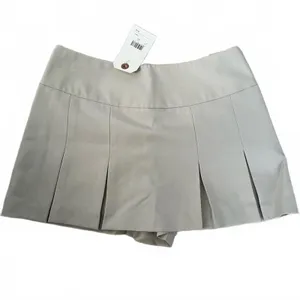Miss Selfridge Pleated Mini Skort STONE NWT Size 4 thumbnail 6