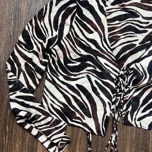 Dynamite Zebra Sheer Blouse thumbnail 2