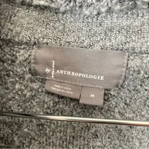 Anthropologie Knit Sweater Coat Shacket in Gray Size Medium Jacket thumbnail 5