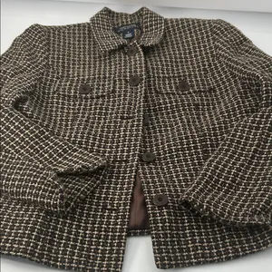 Jones New York Black and White Tweed Blazer thumbnail 7