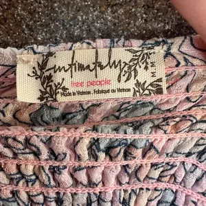 Free People Intimately All I Ever Wanted Maxi Floral Pink Blue Slit Dress Slip thumbnail 9