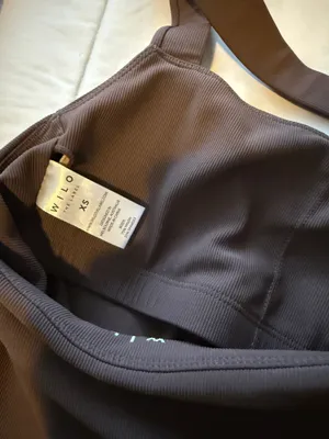 Wilo The Label brown halter ribbed workout set - XS top and S leggings thumbnail 5