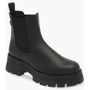 Steve Madden Howler Black Faux Leather Chunky Sole Chelsea Boots Size 7 NEW thumbnail 4