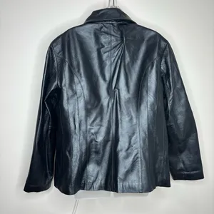 East 5th Genuine Leather Y2K Vintage Black Zip Up Jacket Coat size XL thumbnail 3