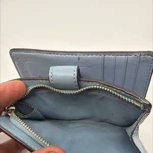 Coach Signature Canvas Bi-Fold Wallet Brown & Blue thumbnail 4