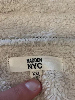 Madden NYC Jacket Womens 2XL Brown Faux Suede Sherpa Lined Open Front Cozy thumbnail 4
