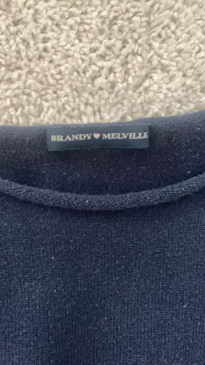 Brandy Melville Cropped Sweater Blue Navy thumbnail 3