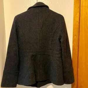 J. Crew Stadium Cloth by Nello Gori Black/Gray Peacoat thumbnail 4