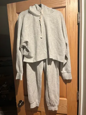 Butter soft sweat set Gray thumbnail 1