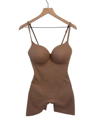Skims Ultimate Body Push-Up Enhancing Padded Midthigh Bodysuit large Sienna NWT thumbnail 5