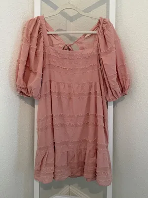 Altar’d State dusty rose mini dress thumbnail 1