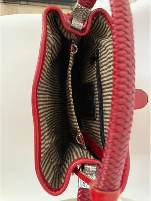 Brighton red leather handbag thumbnail 8