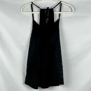 Athleta Black Eyelet Dunes Tank Top Small thumbnail 4