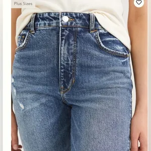 Pilcro Blue Distressed Straight Leg Jeans thumbnail 2