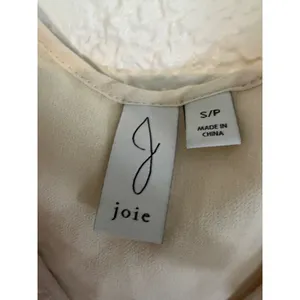Joie Blouse Cream S Womens Ruffle V-Neck Sheer Chiffon Romantic Flowy Ivory thumbnail 3