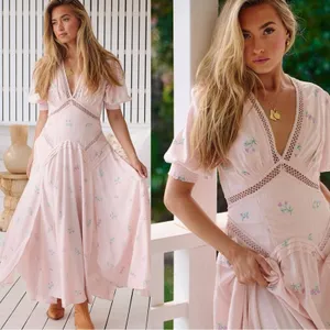 Free People Ethereal Dainty Still In Love Maxi Dress Floral Cottage 10 Medium thumbnail 3