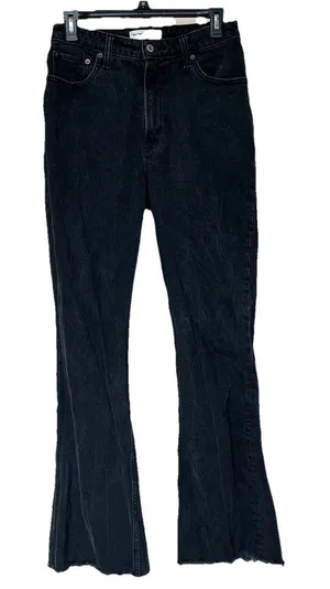 Abercrombie & Fitch Flare High Rise Curve Love Jeans Women 6L Black Retro Indie thumbnail 1