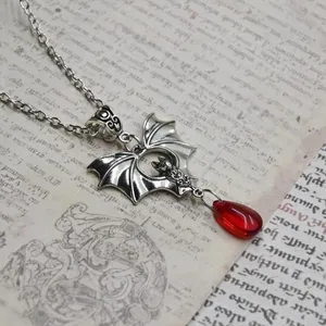 Bat Pendant Necklace Silver thumbnail 3