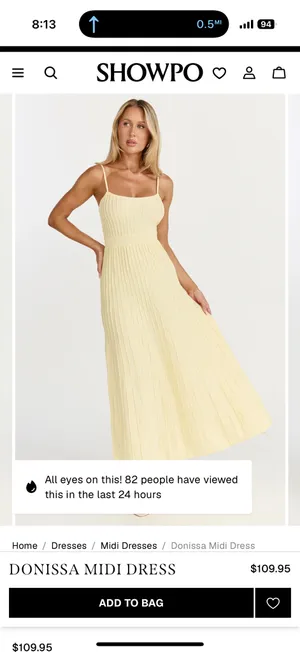 NWT Showpo DONISSA MIDI DRESS size 6 thumbnail 4