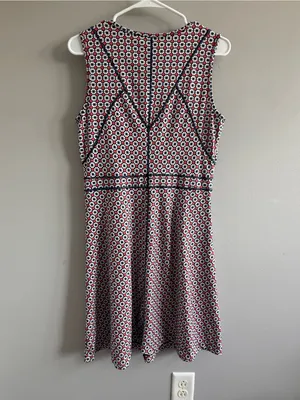 Title Nine Sleeveless Fit & Flare Athletic‎ Travel Dress Medium Geo Print thumbnail 3
